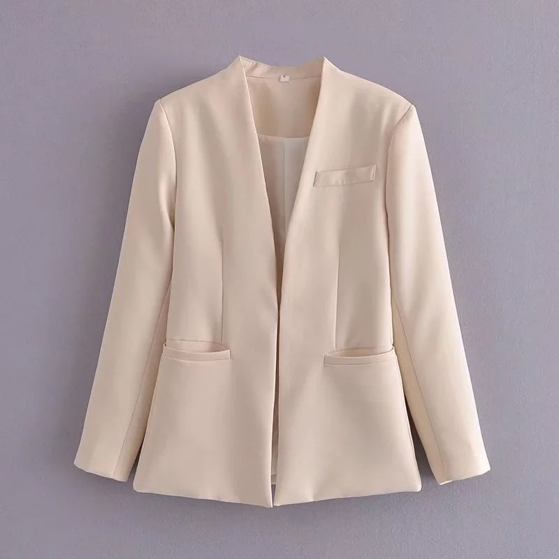 Women's European Spring With Belt Pure White Pants