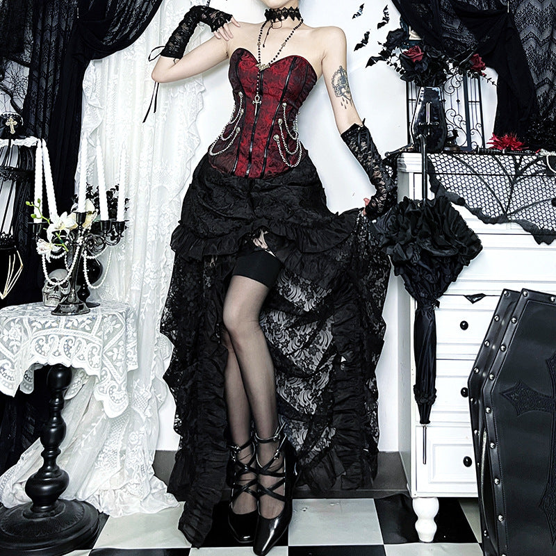 Autumn Irregular Asian Culture Gothic Style Sexy Hot Design Skirts