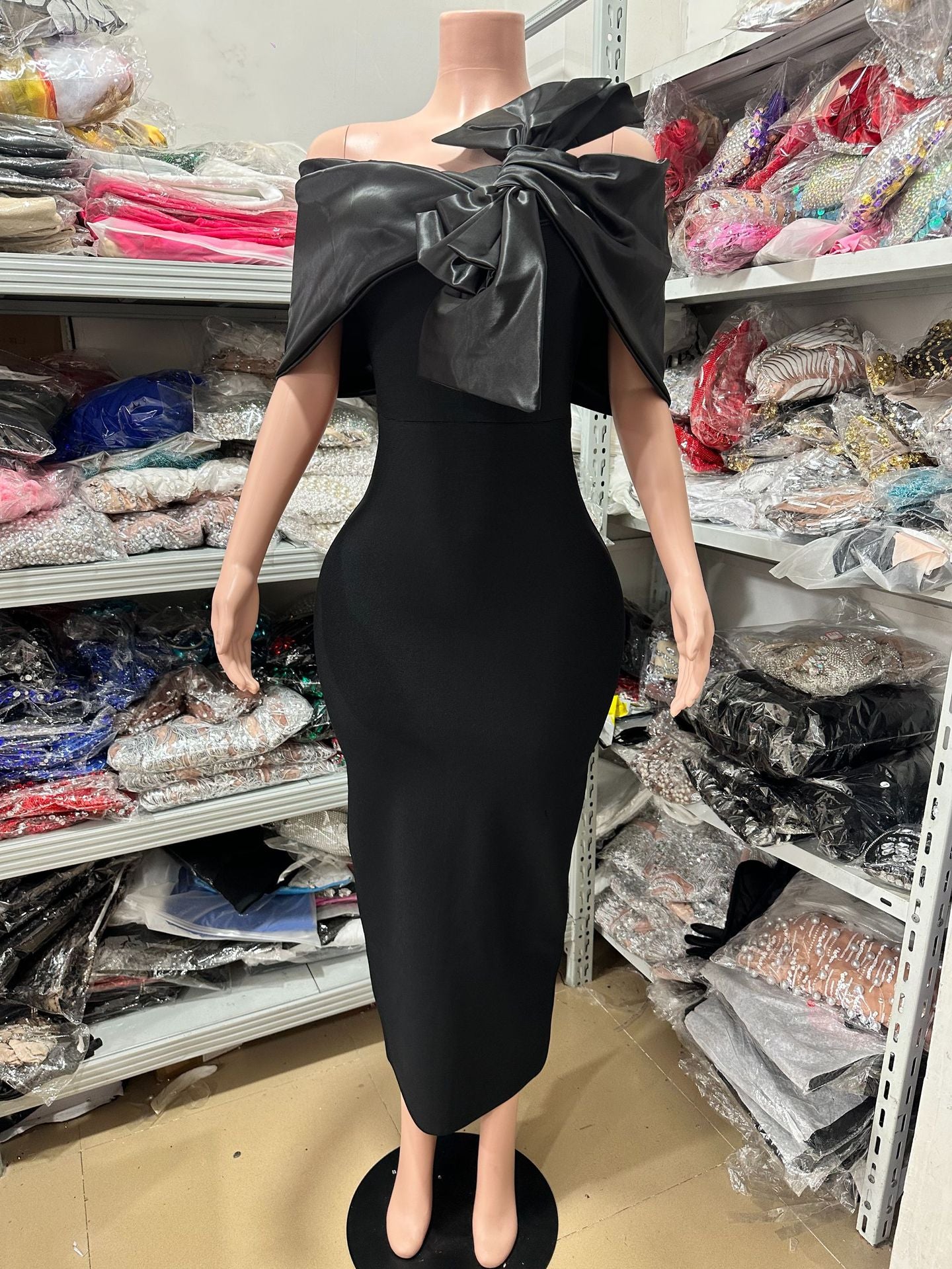 Blue Sexy Fashion Bow Backless Tube Long Tops