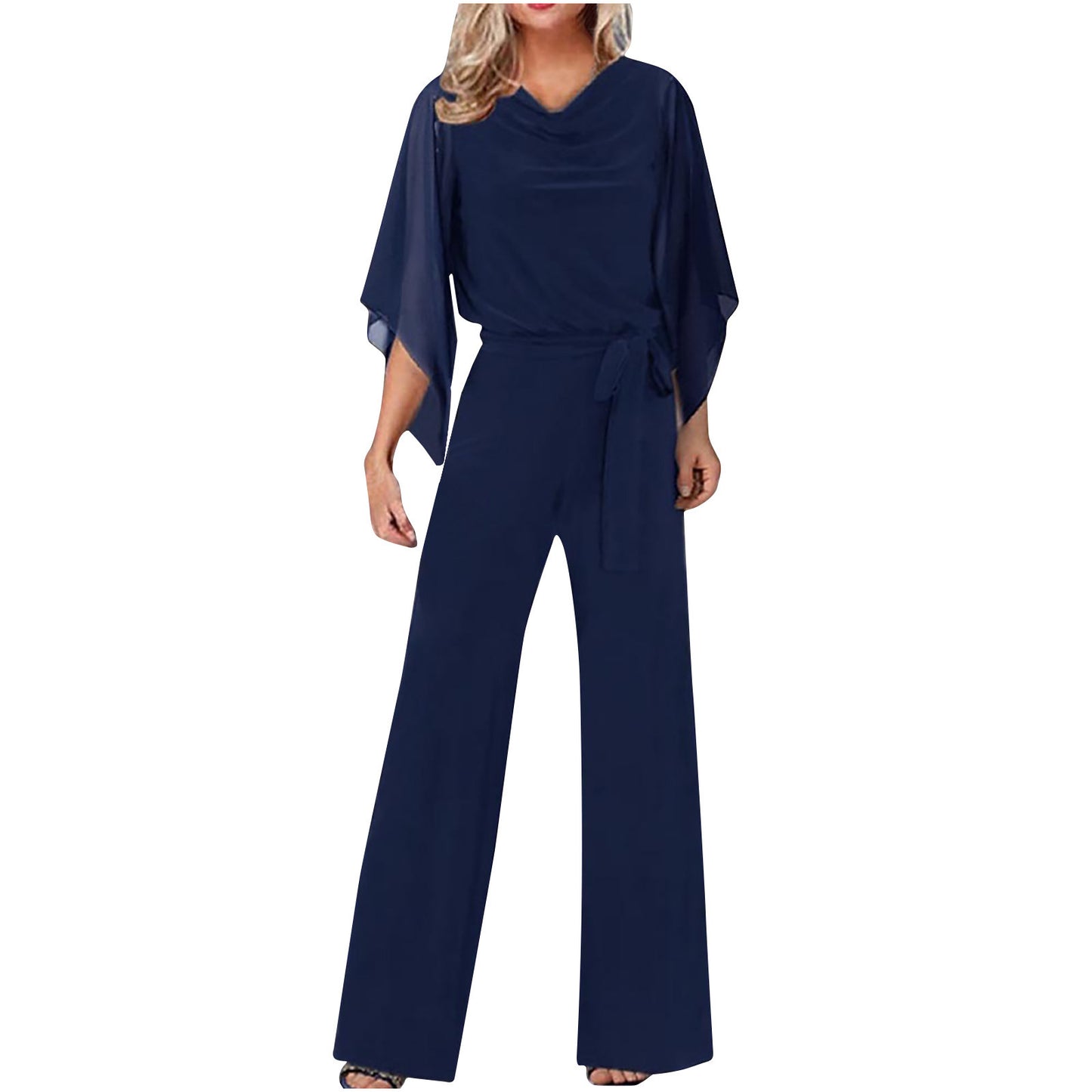 Women's Fashion Solid Color High Waist Lace Pants