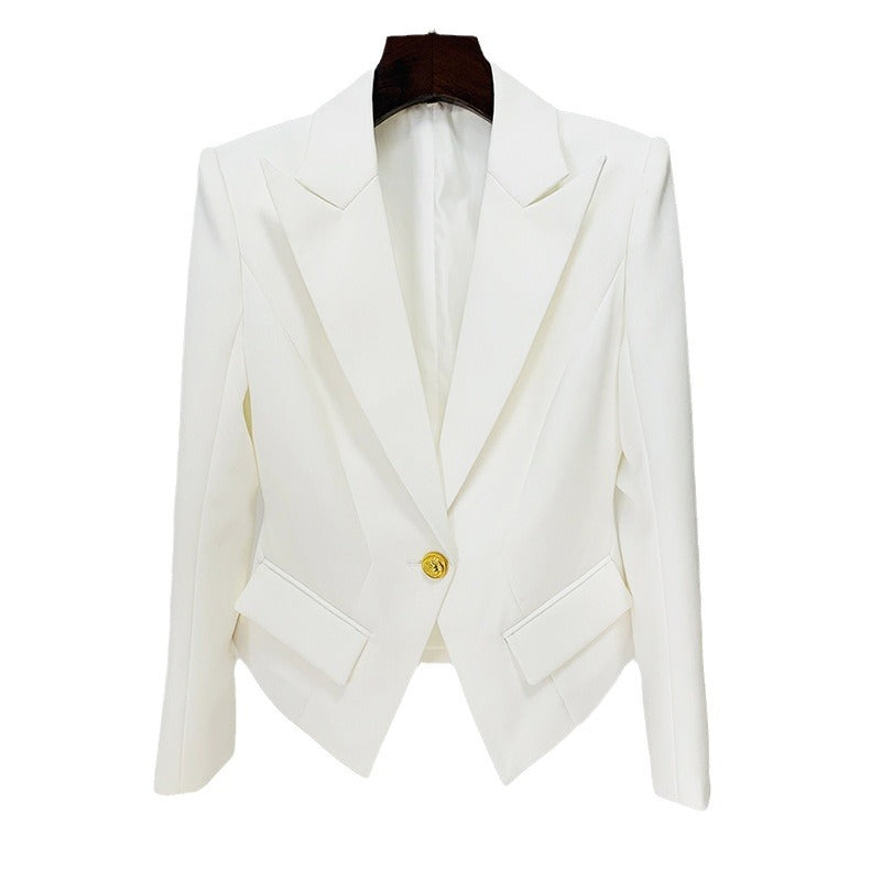 Quality Fashion One Button Lion Buckle Blazers
