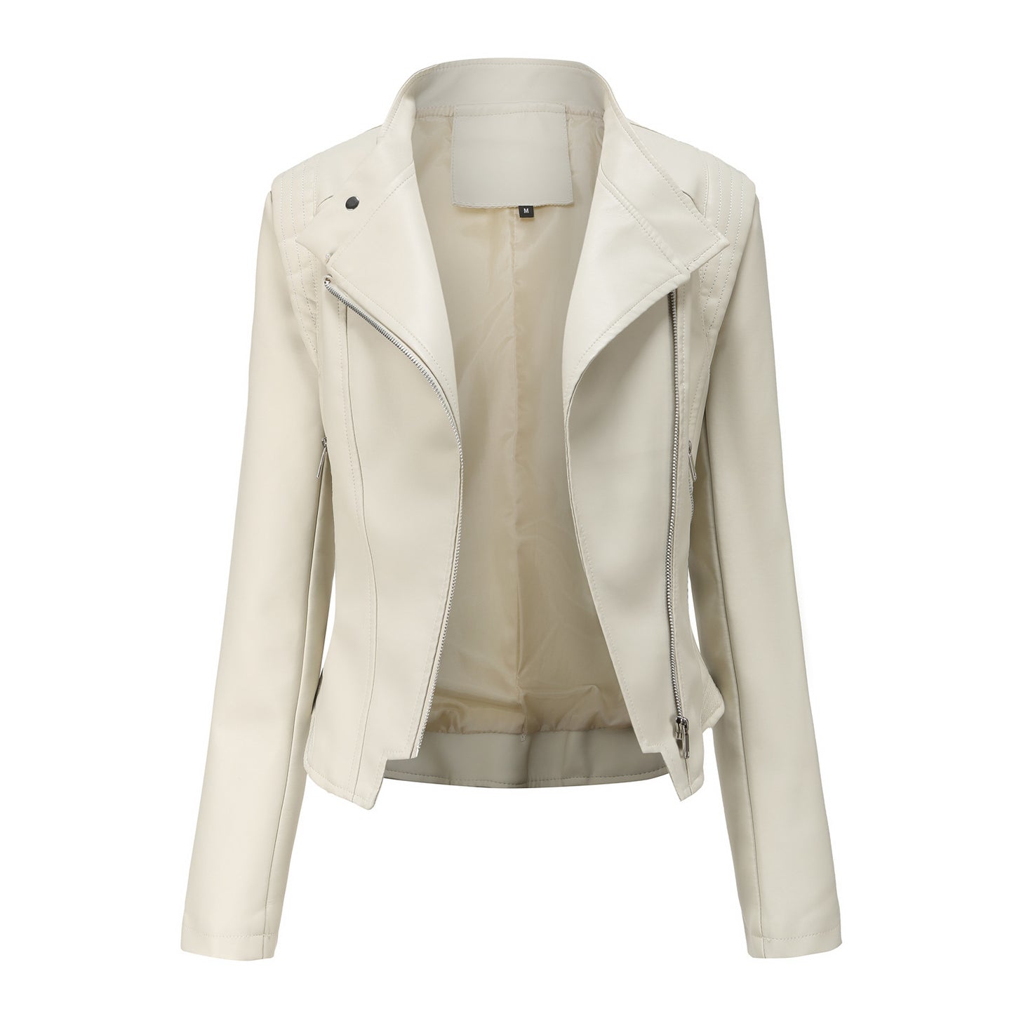 Women's Lapel Leather Thin Long Sleeve Jackets