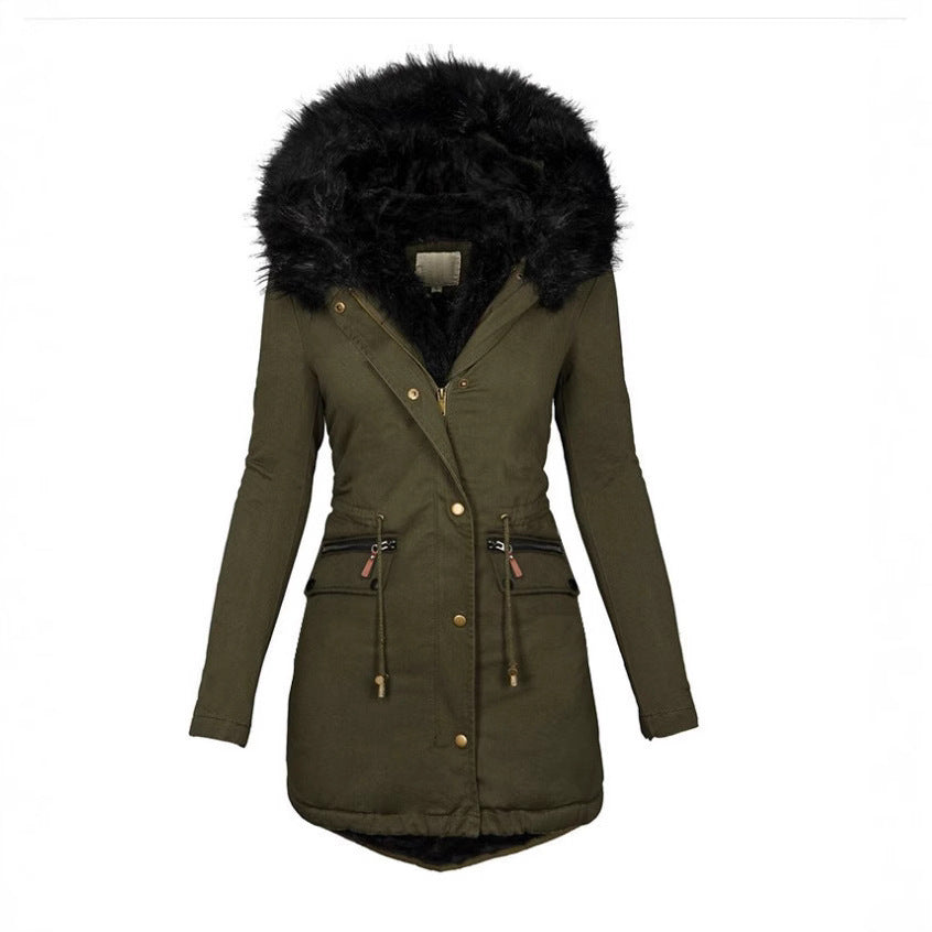 Women's Padded European Thickened Veet Clothes Casual Coats