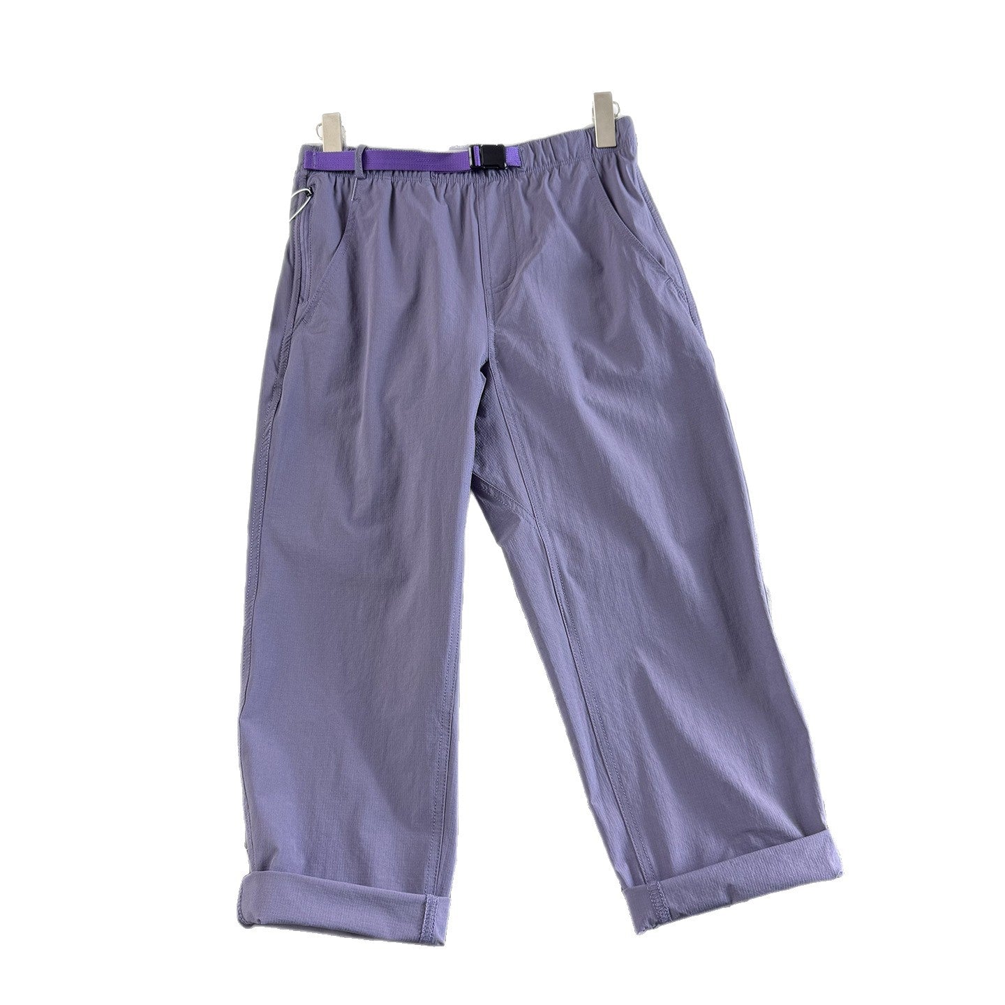 Women's Outdoor Lightweight Breathable Elastic Waist Waterproof Cropped Pants
