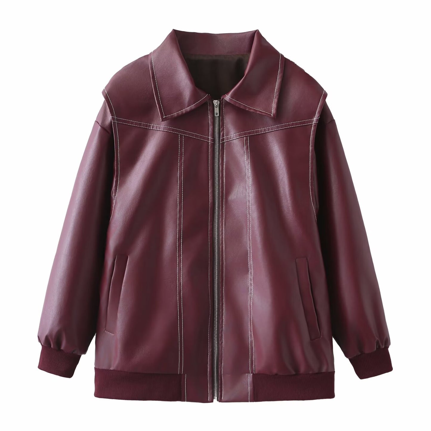 Women's Autumn American Retro Lapel Leather Jackets