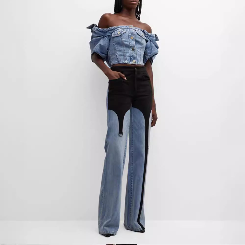 Matching Strange Flavor Spring Casual High Jeans