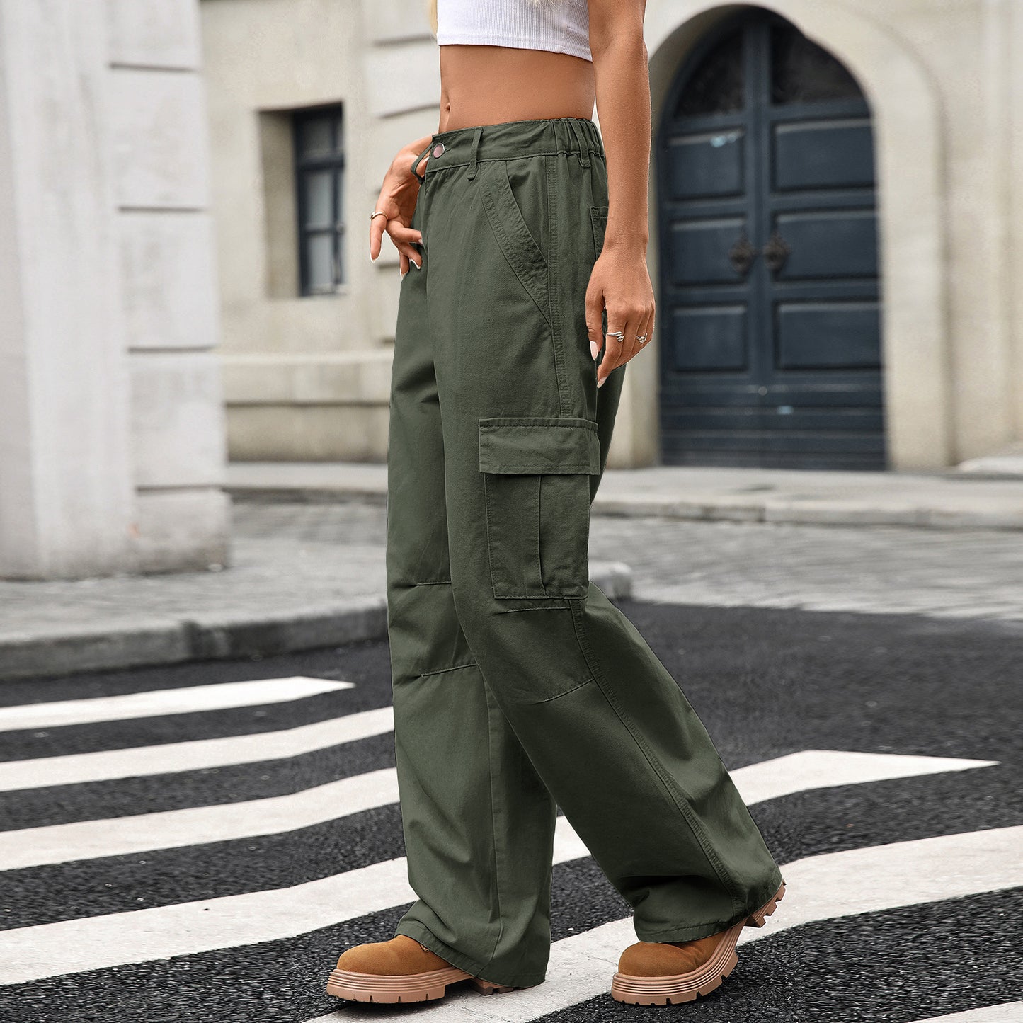 Retro Overalls American High Street Loose Jeans