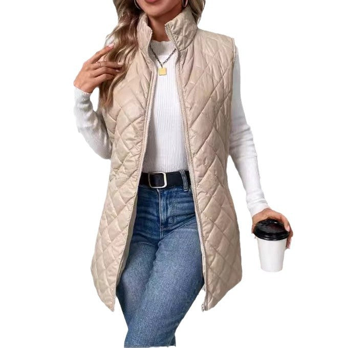 Women's Solid Color Mid-length Street Hipster Cotton Vests