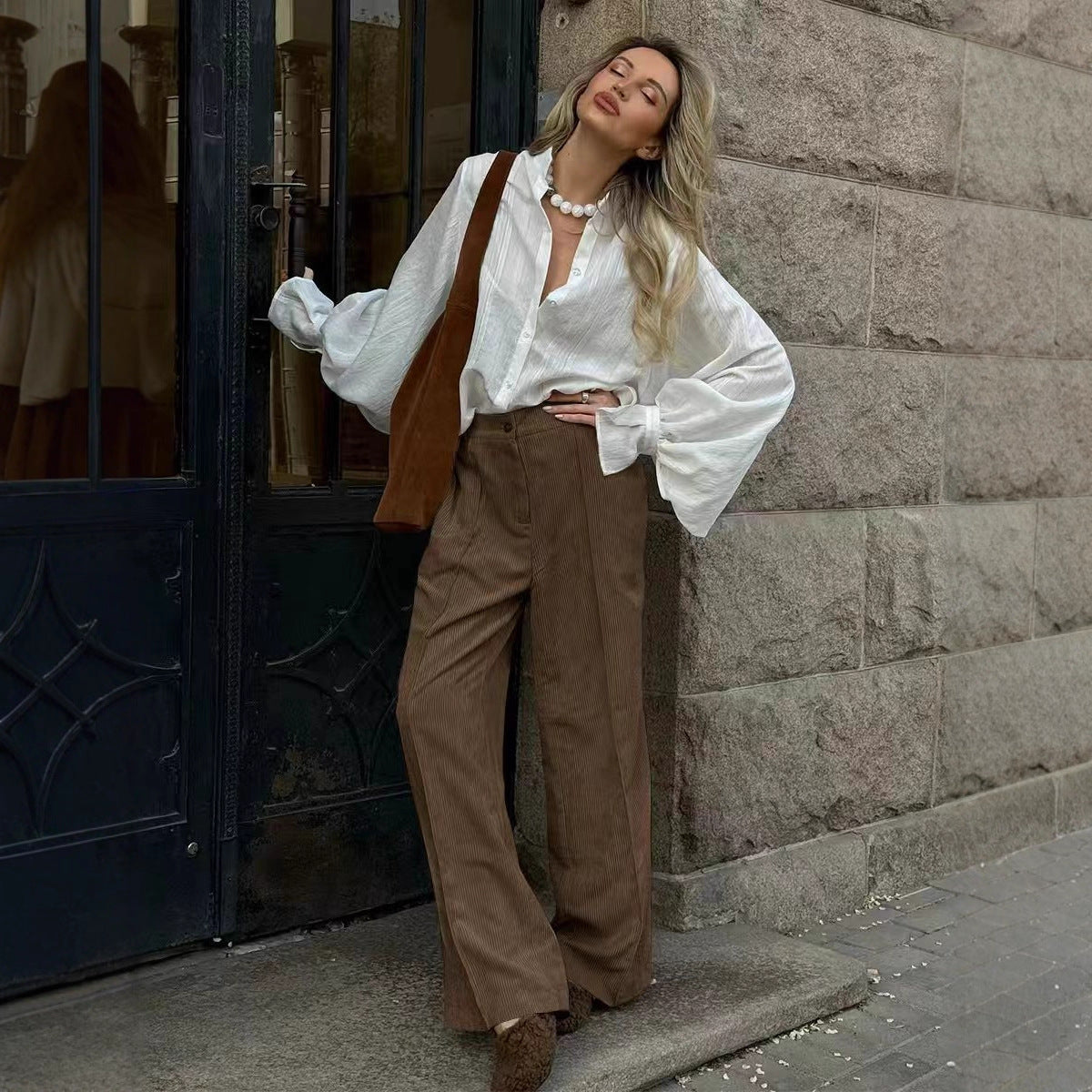 Women's Waist Slimming Casual Loose Fashion Outerwear Idle Style Pants