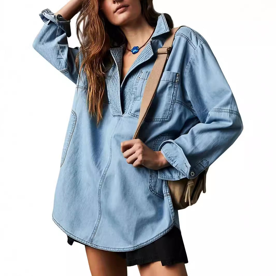 Glamorous Denim Long-sleeved Fashion Design Casual Jackets