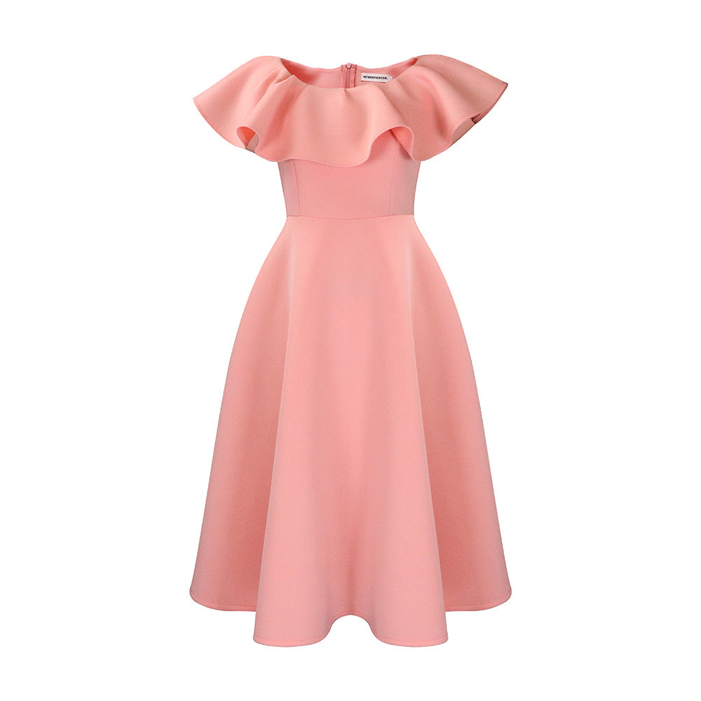 Women's Summer Fashion Elegant Ruffle Large Banquet Dress