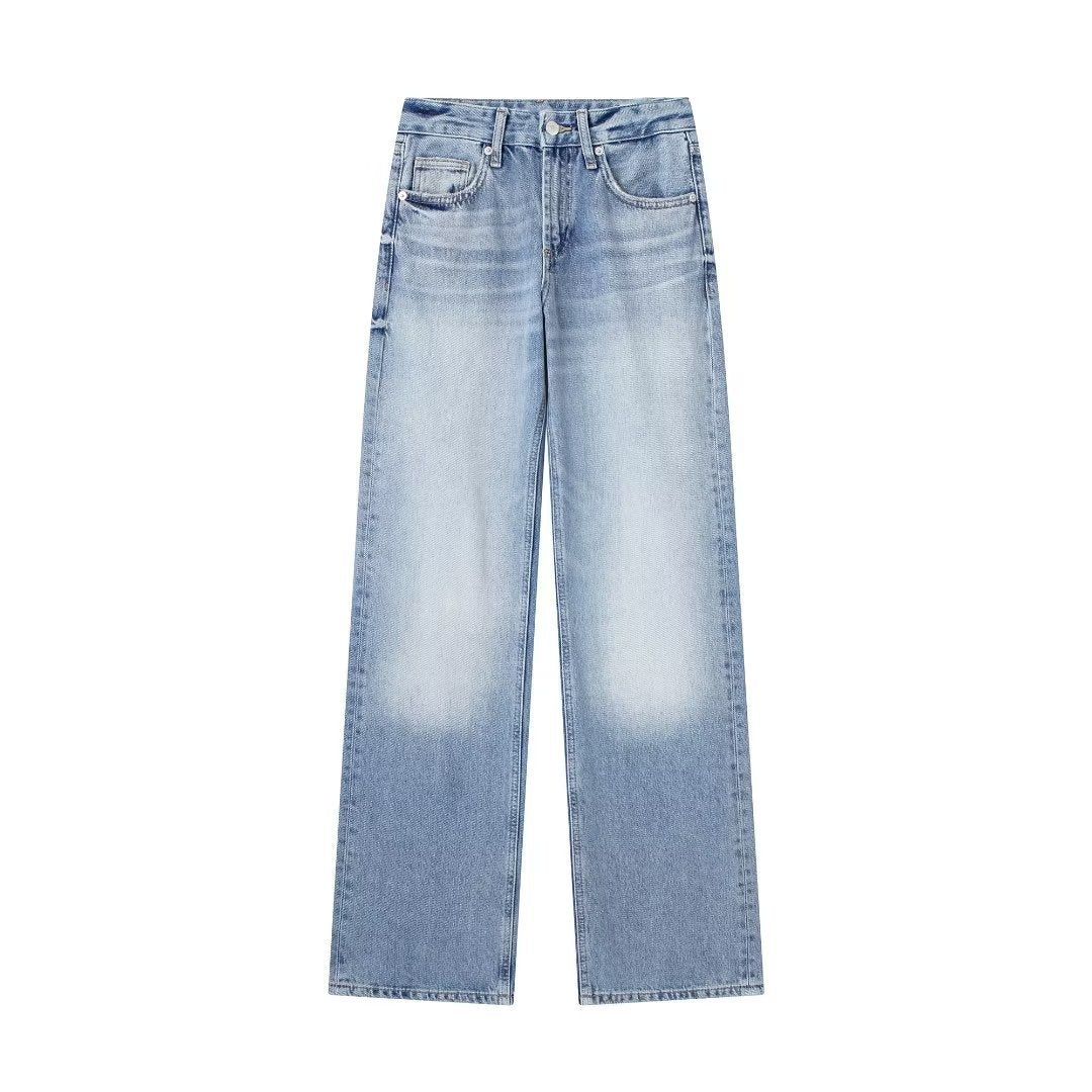 Women's Cool French Style Wide Leg Jeans