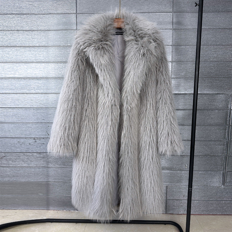 Women's Beautiful Mid-length Faux Winter Imitation Coats