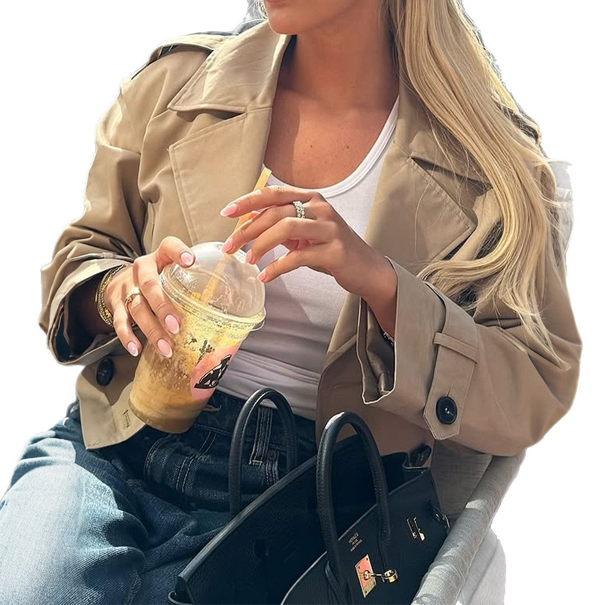 Women's Classic Leisure Holiday Button Long-sleeved Coats