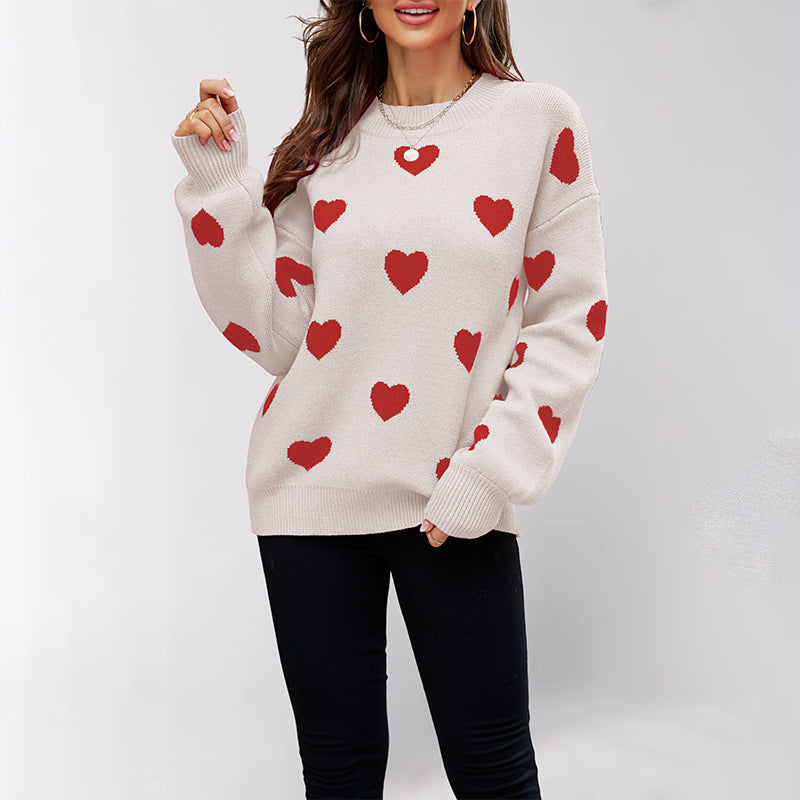 Women's Winter Valentine's Day Love Pullover Oversized Sweaters