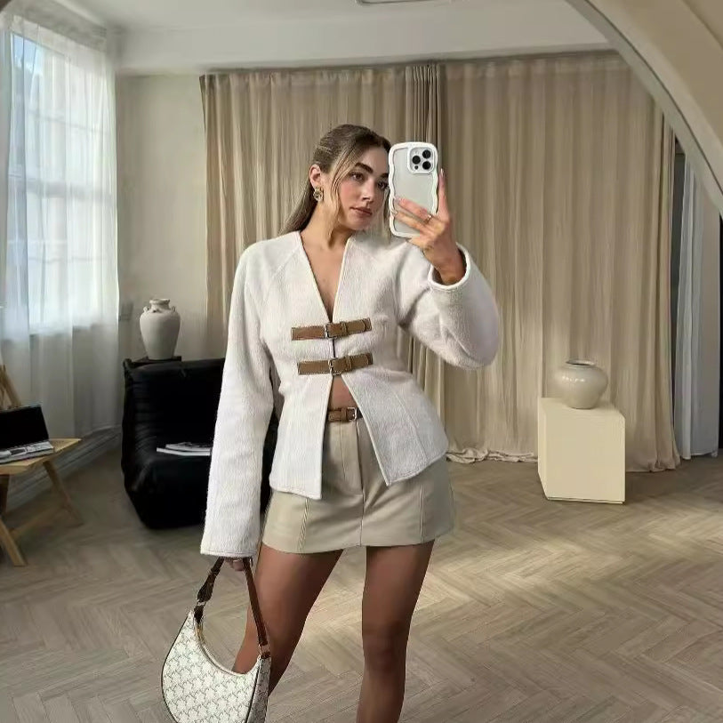 Women's Casual Comfortable Fashion Strap Soft Coats