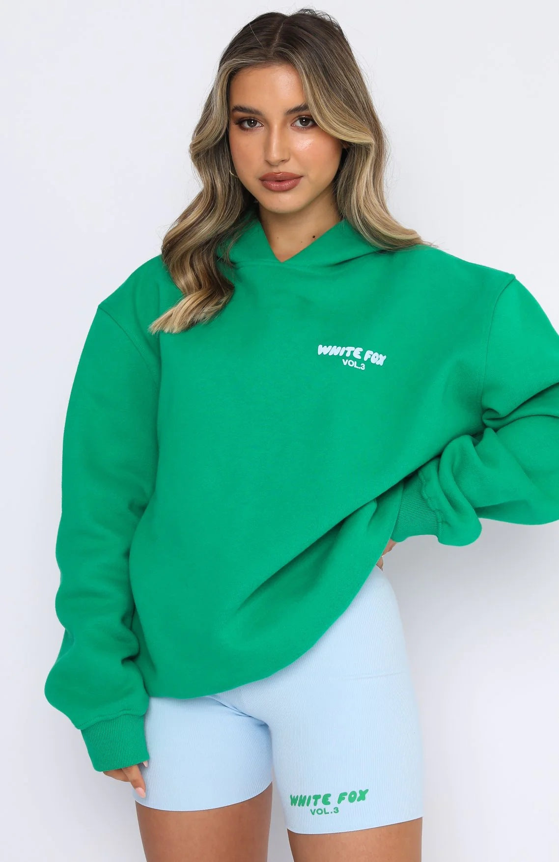 Women's Fashion Sports Loose Simple Hooded Fleece-lined Sweaters