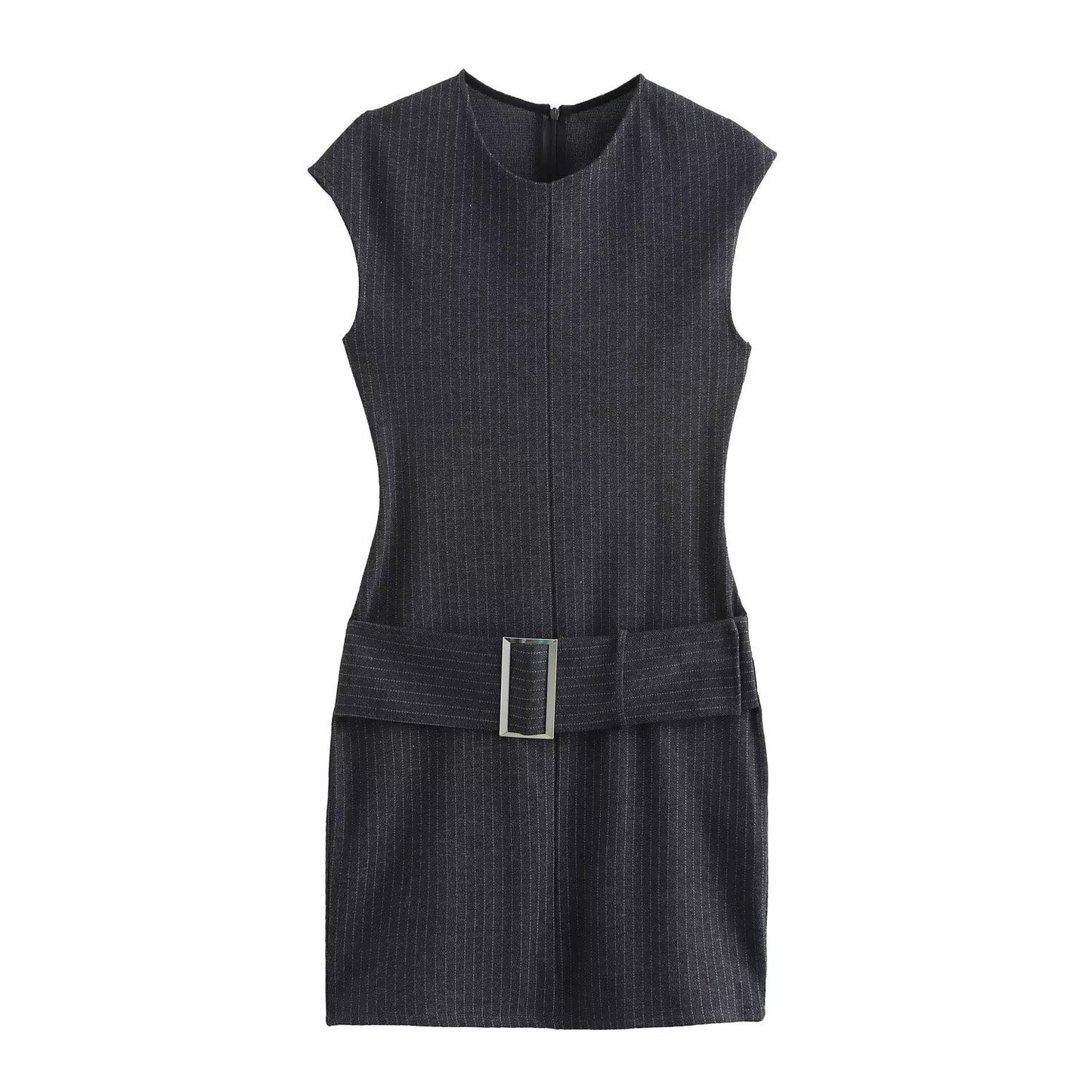 Women's Style Design With Belt Double-sided Cloth Dresses