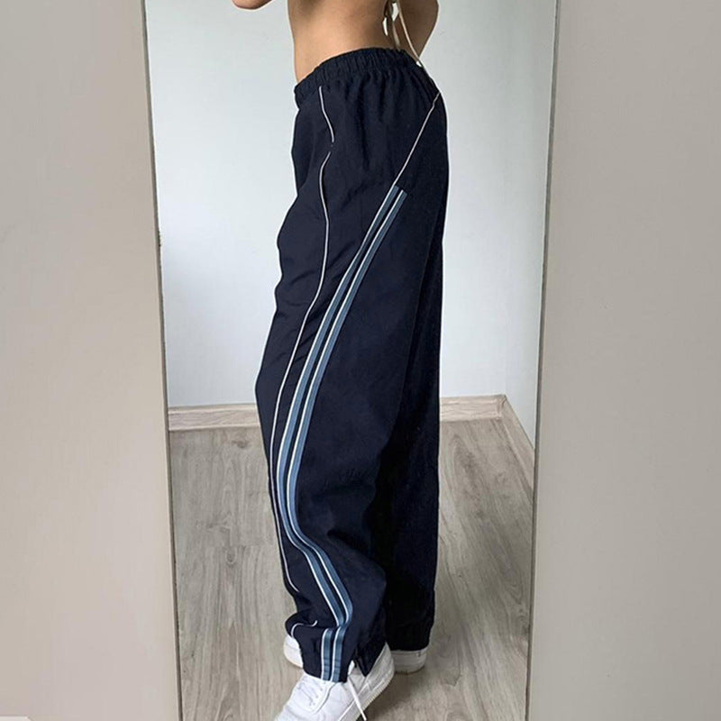Casual Woven Personality Street Loose Elastic Waist Pants