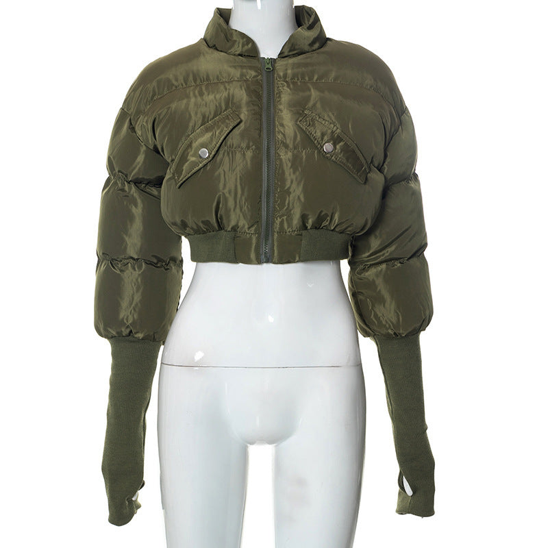 Women's Fashion Stand Collar Warm Quilted Coats
