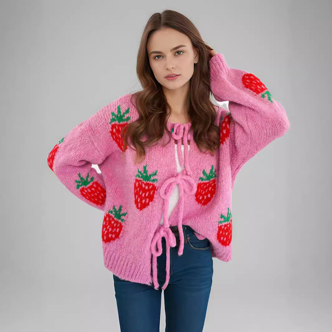 Women's Love Embroidered Crew Neck For Sweaters
