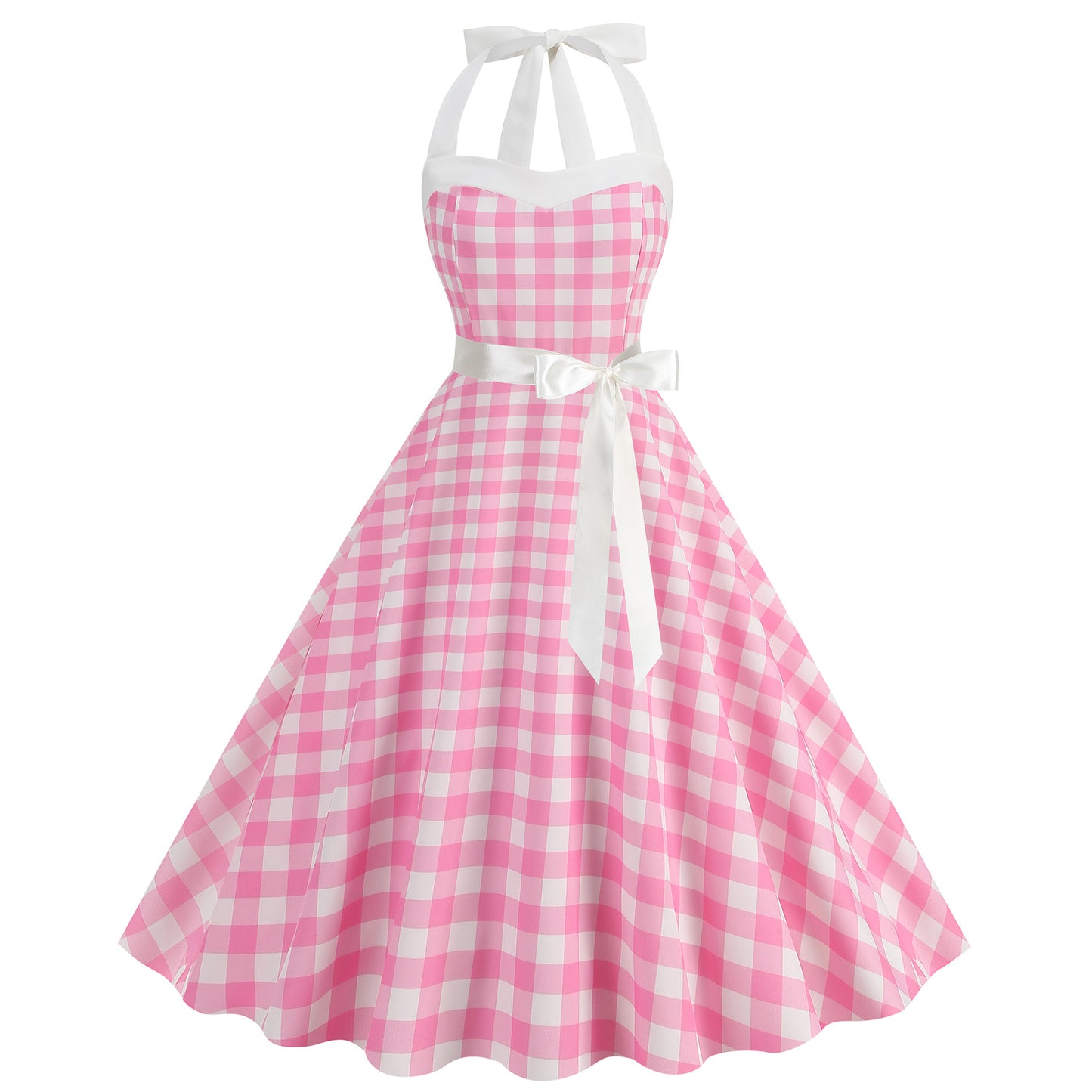 Hepburn Style Polka Dot Print Large Dresses