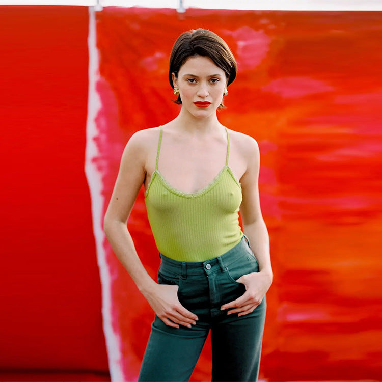 Women's Sexy Modal Knitted Small Slip Summer Tops