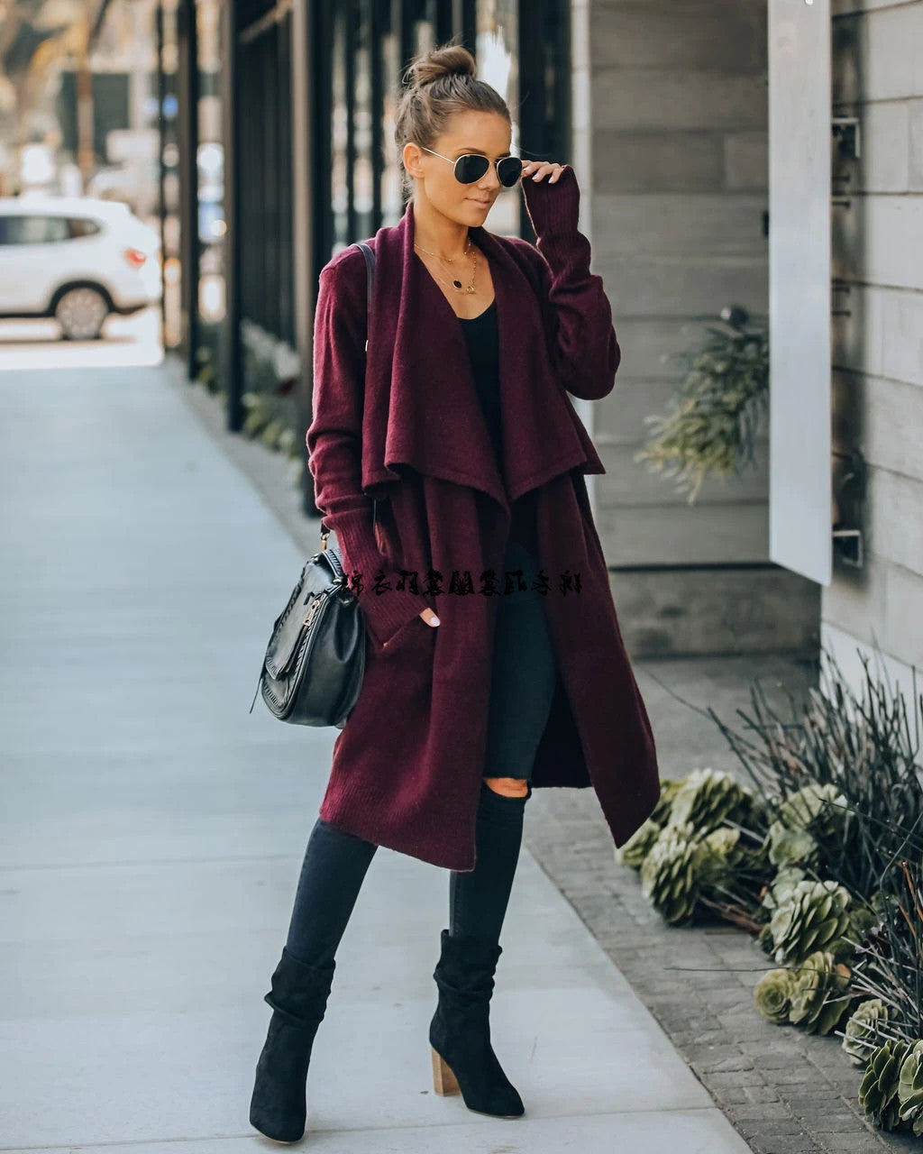 Women's Winter Long Personality Fashion Ol Knitted Knitwear