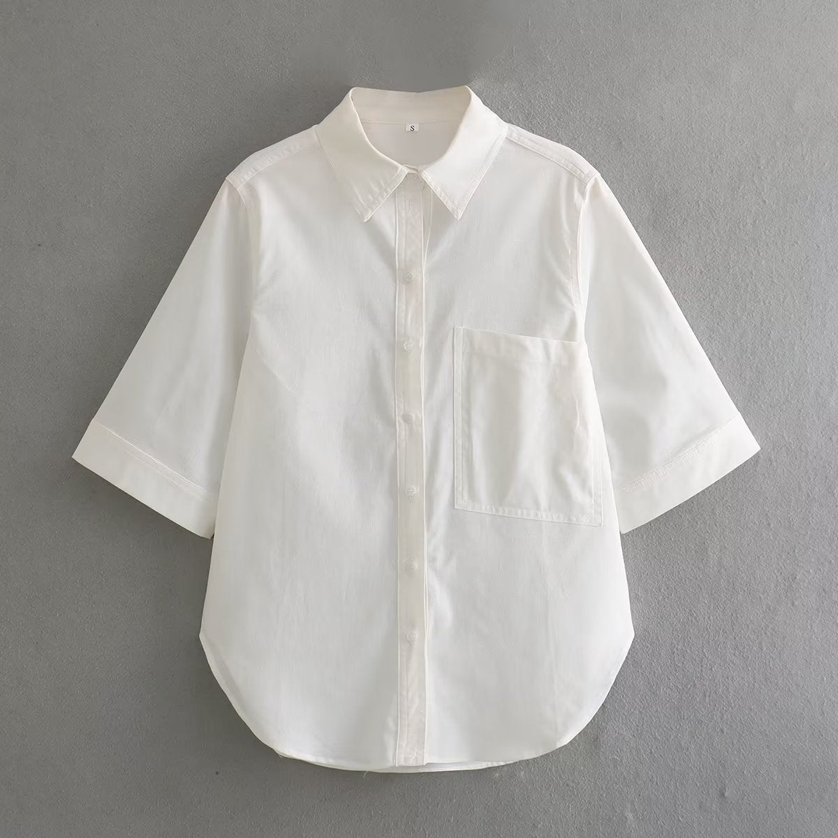 Women's Summer Single-breasted Pocket Shirt Loose Leisure Suits