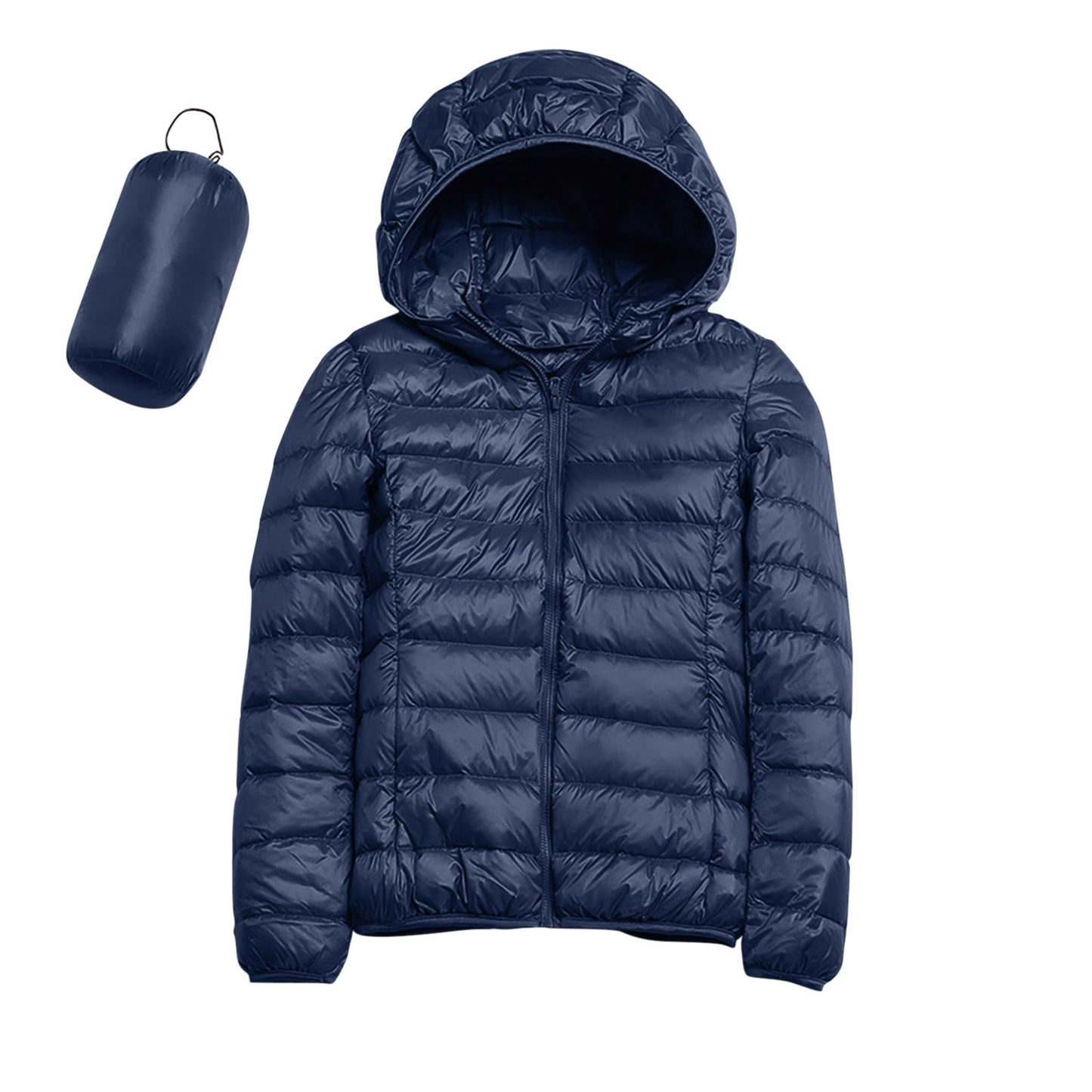 Women's Winter Casual Solid Color Lightweight Waterproof Jackets