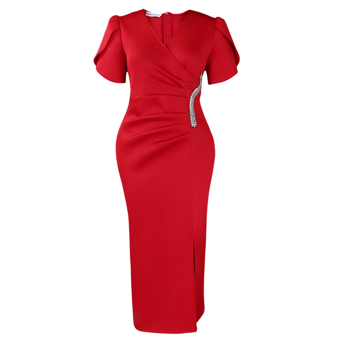 Women's Elegant V Banquet Long Dress Rhinestone Dresses