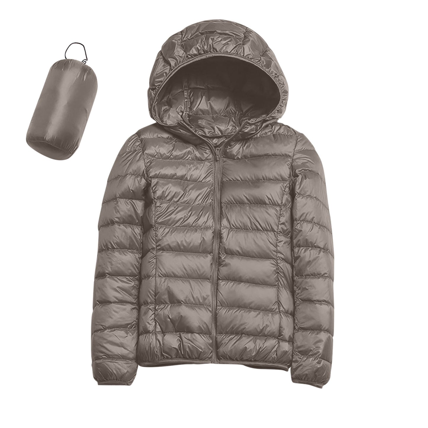 Women's Winter Casual Solid Color Lightweight Waterproof Jackets