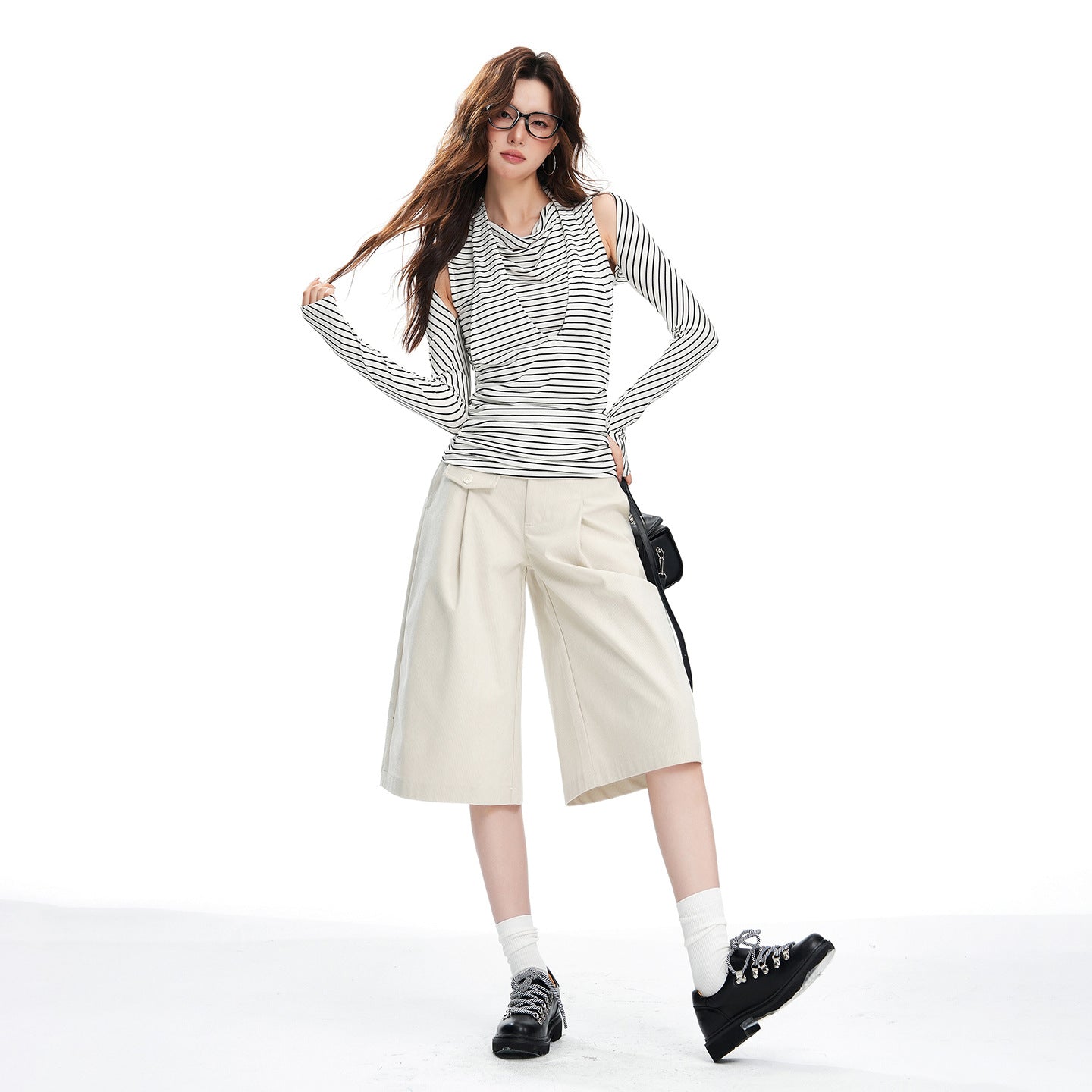 Women's Money Style Corduroy High Waist Brown Pants