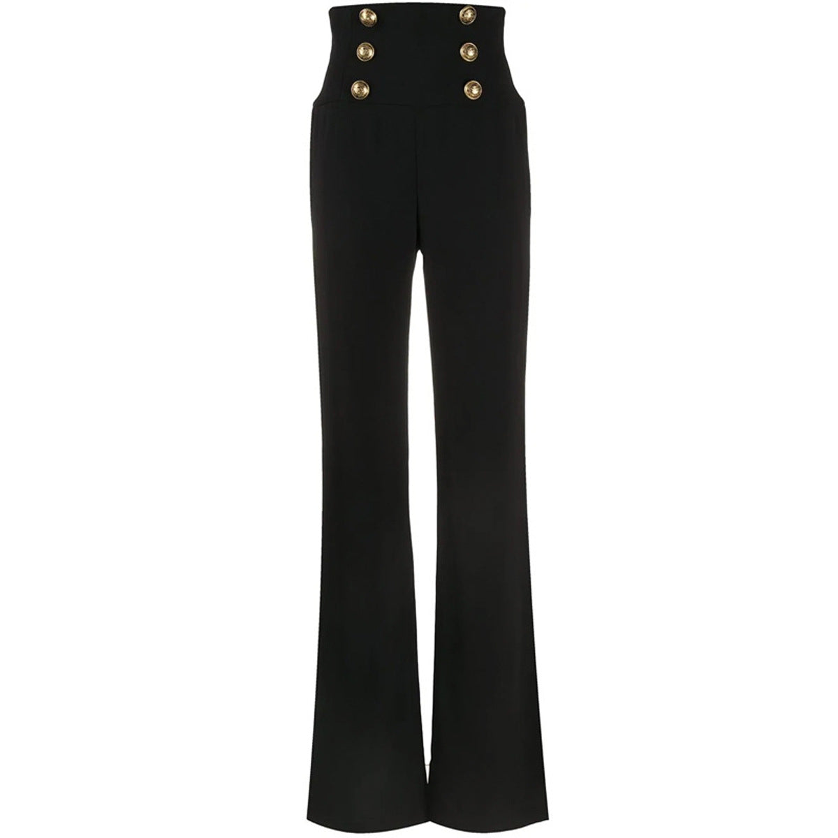 Women's Temperament Commute High Waist Flared Draping Pants