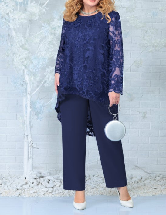 Women's Dress Lace Embroidery Two-piece Cocktail Dresses