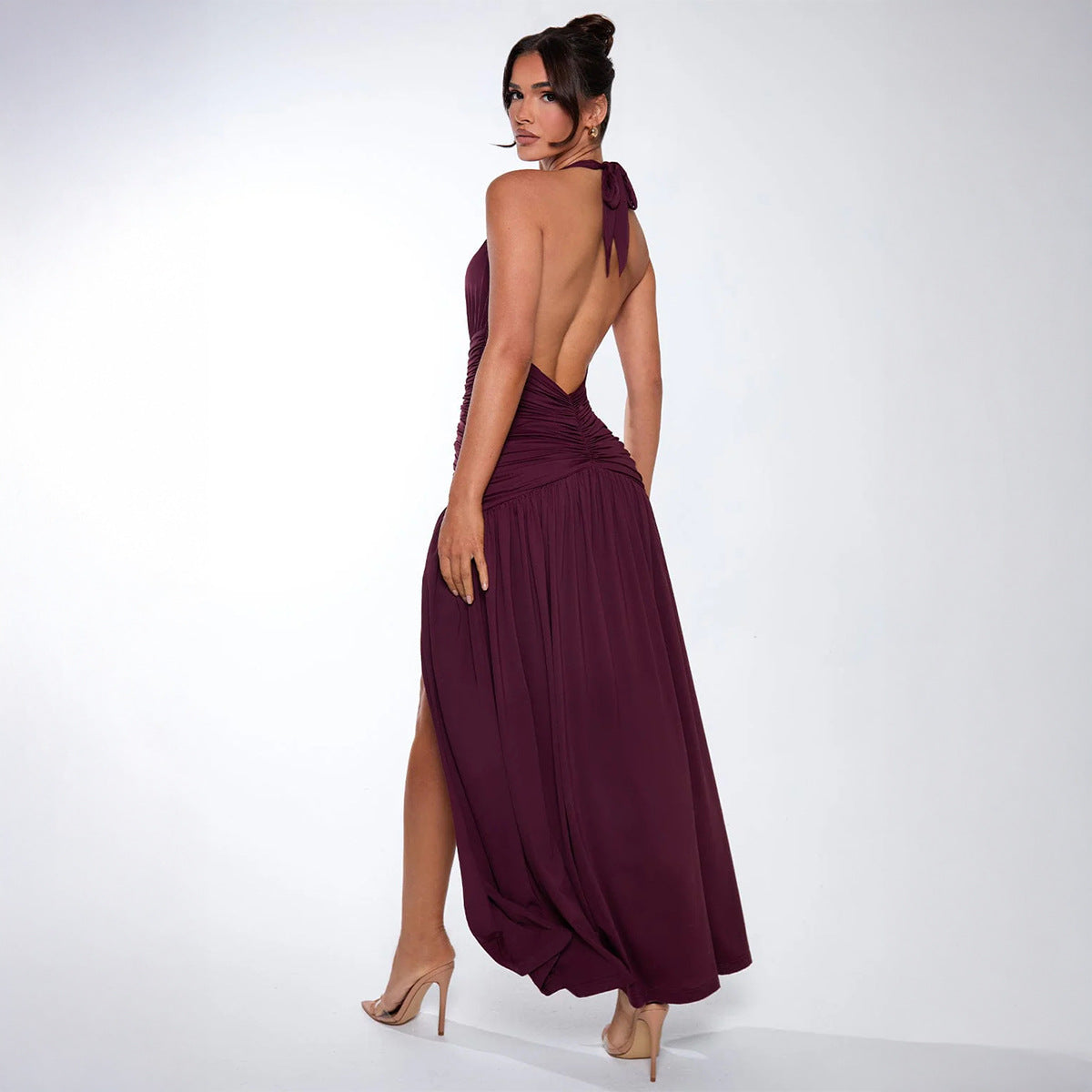 Fashion Women's Elegant Sexy Halter Long Dress