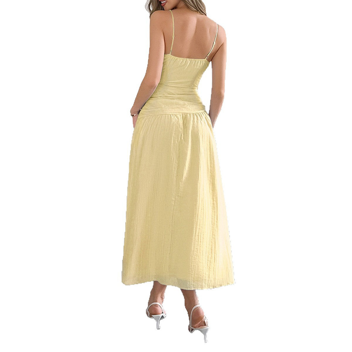 Women's Elegant Style Deep V Midriff Outfit Clothing