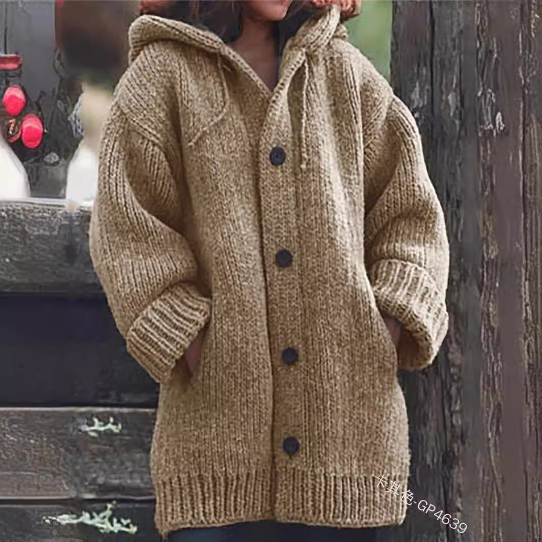 Women's Durable Thicken Lengthen Mid-length Hooded Sweaters