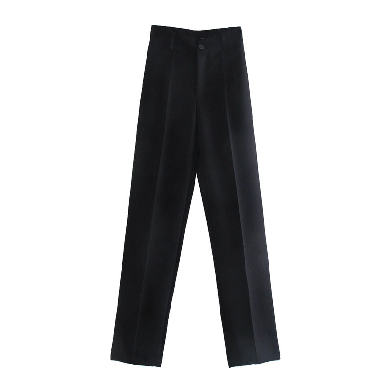Summer Straight High Waist Slimming Solid Pants