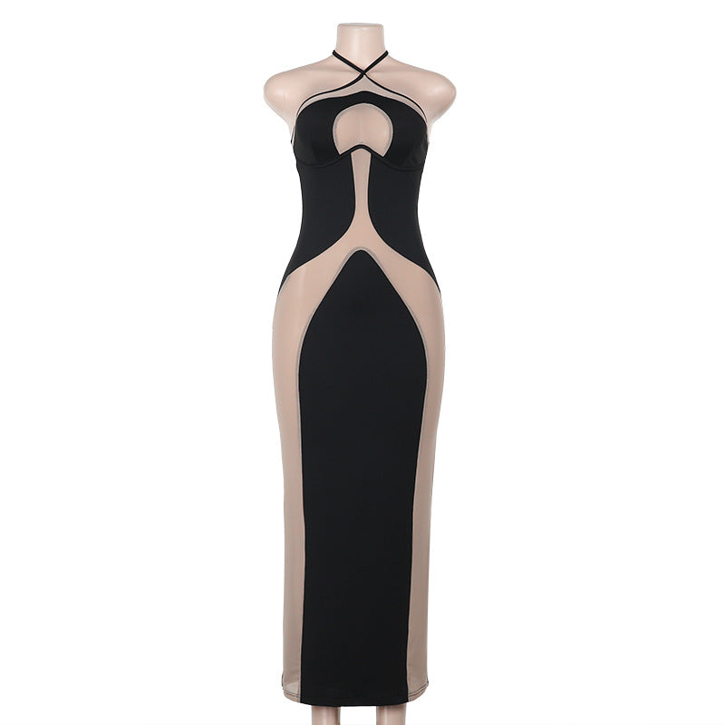 Autumn Dress Elegant Halter Sling Slim Dresses