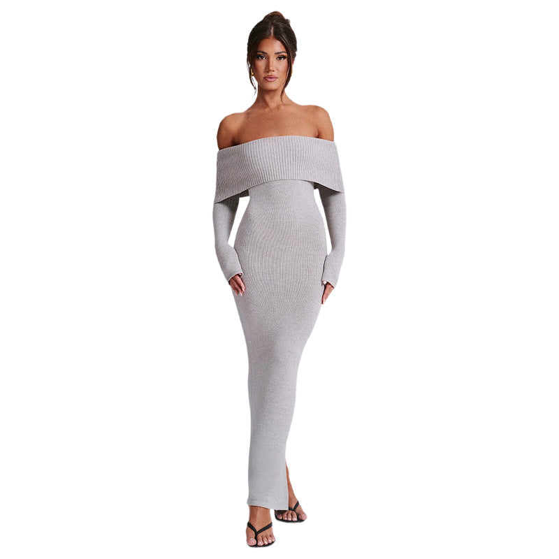 Women's Hot Style Long Sleeve Knitted Dress Dresses