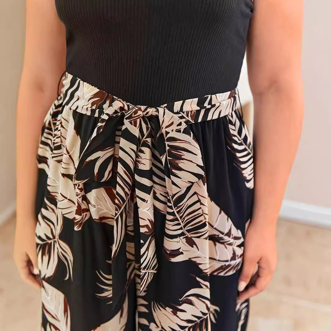 Women's Tropical Casual Printed High Waist Fashion Pants