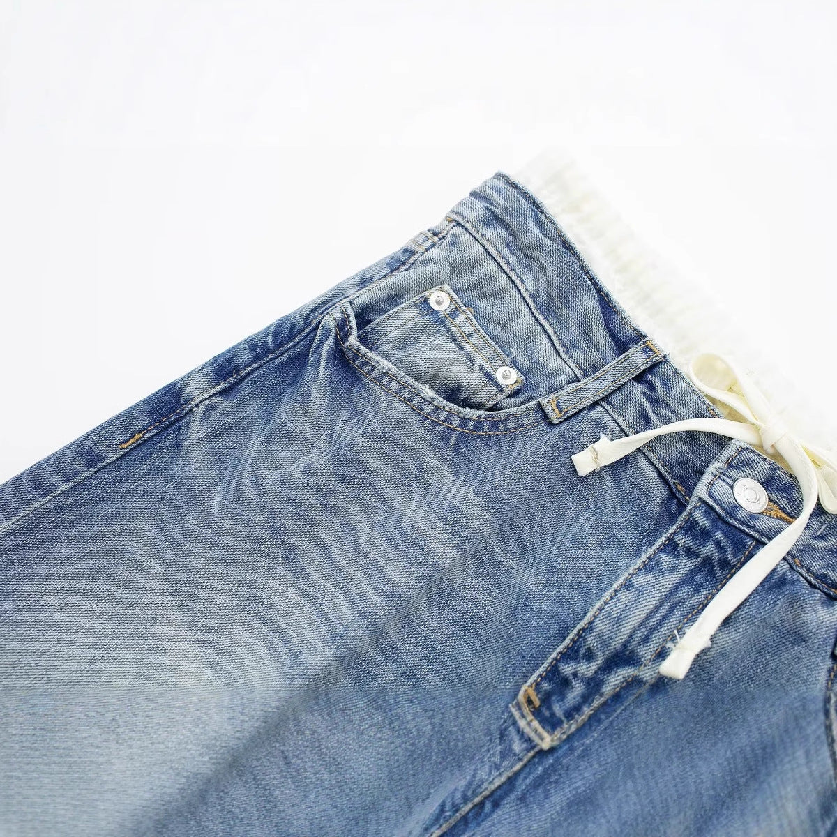 Women's American Retro Fashion Waist Of Trousers Jeans