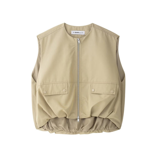 Spring Round Neck Solid Color Loose Vests