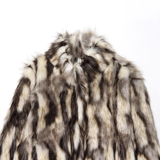 Glamorous Unique Autumn Artificial Fur Effect Coats