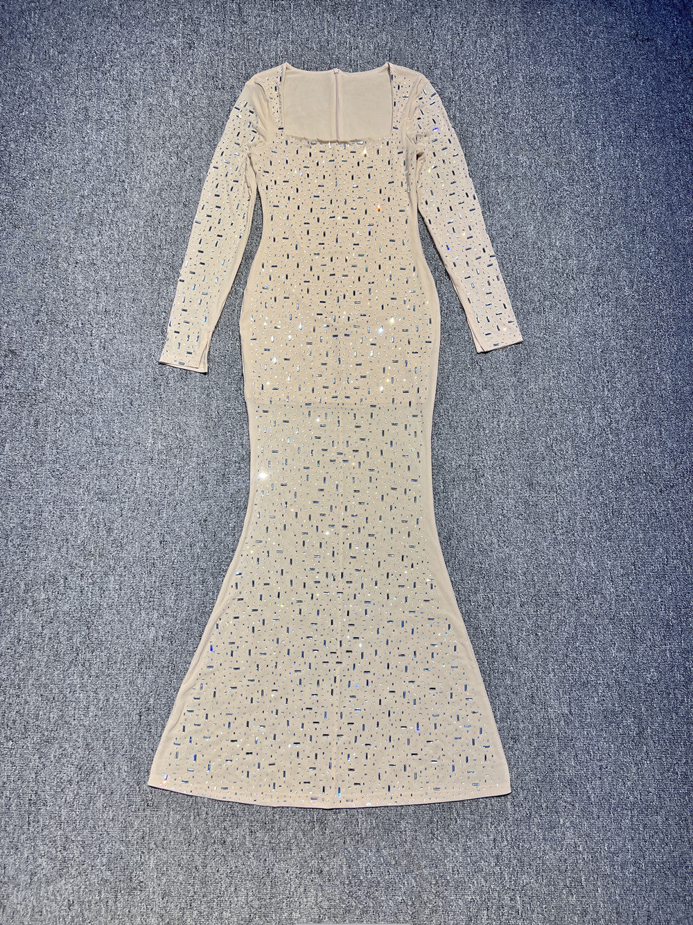 Nude Sexy Slim Long Sleeve Dress Dresses