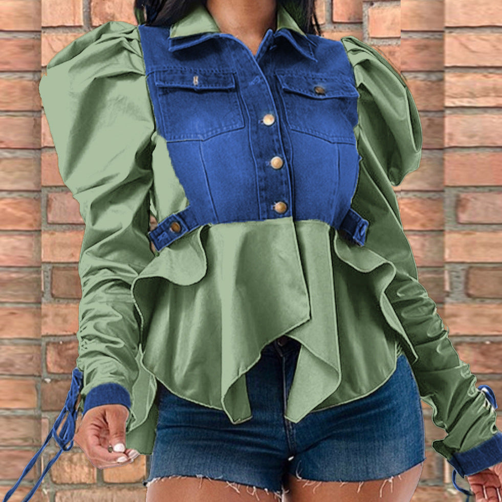 Women's Innovative Versatile Cool Patchwork Denim Blazers