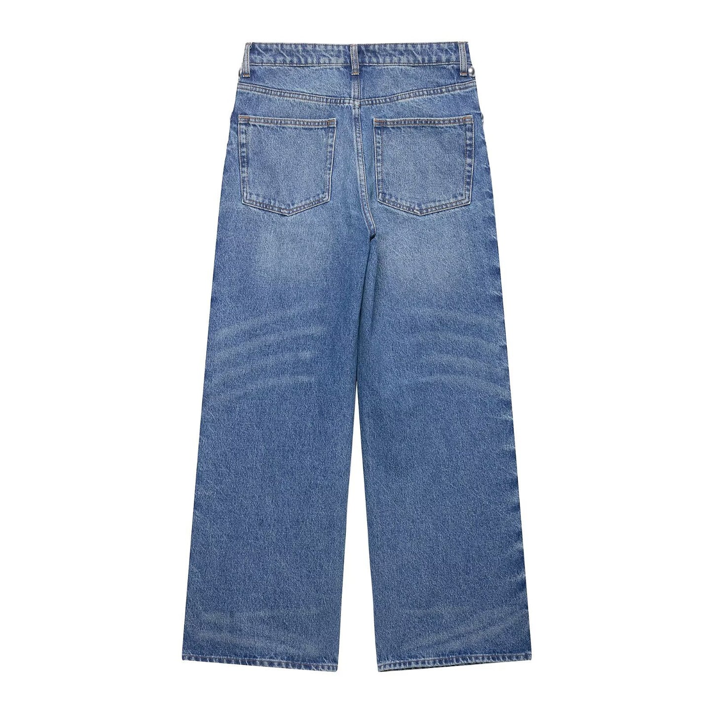 Women's Summer Decorative Rivets Denim Trousers Jeans