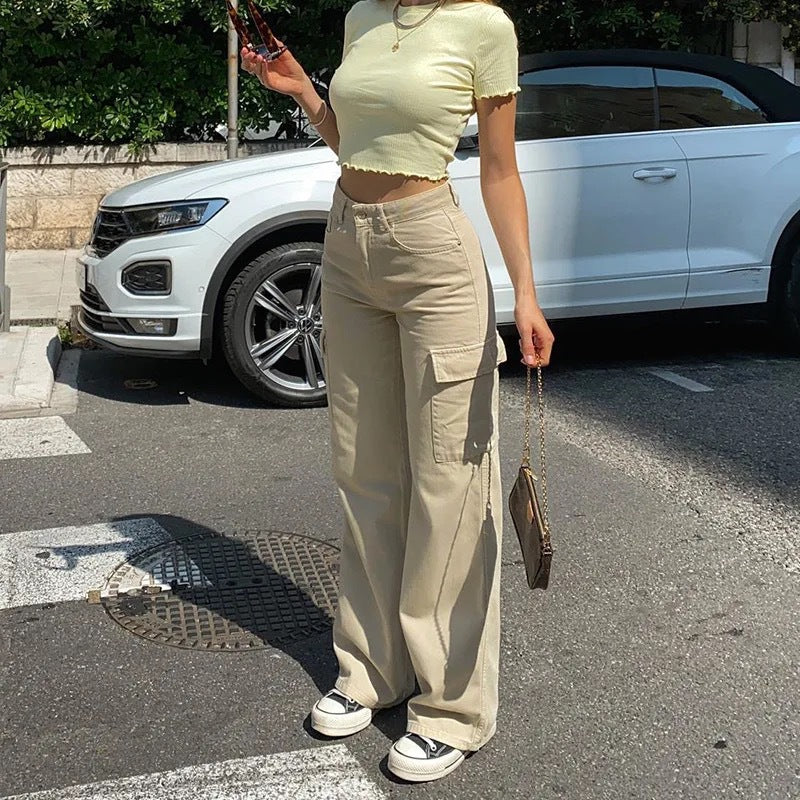Autumn Fashion Straight Casual High Waist Street Jeans