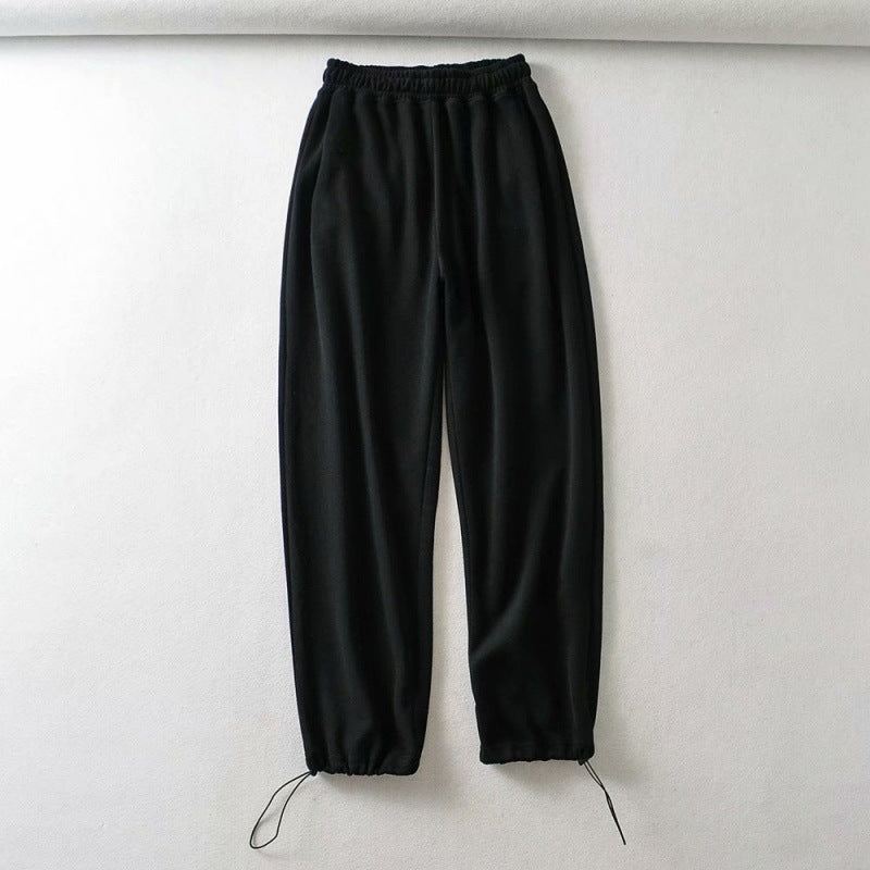 Female Casual Jogger Gray High Waist Pants